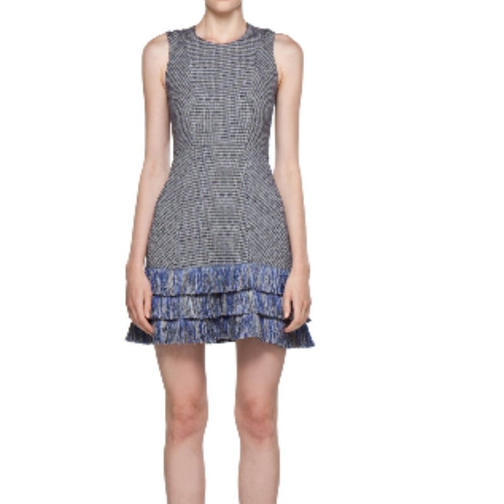 THEYSKENS' THEORY Tweed Deddie Tweed Fringe Dress
